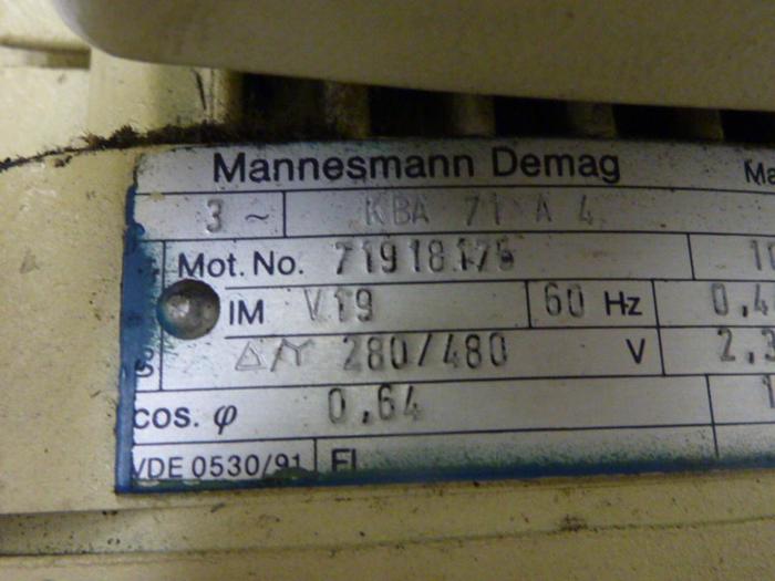 Used MANNESMANN DEMAG Microspeed Unit FG06 U1-H2-F2 Used