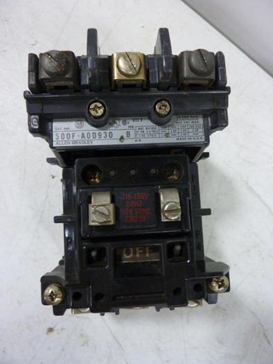 Used ALLEN BRADLEY Contactor 500F-AOD930 SER B #58021