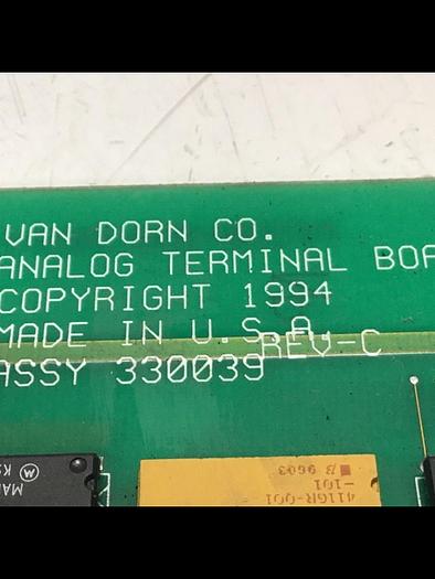 Used VAN DORN Analog Terminal Board PC330-039 Used