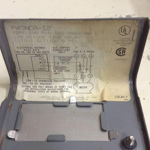 Used JOHNSON CONTROLS Time Delay Control P45NCA-12 #85051