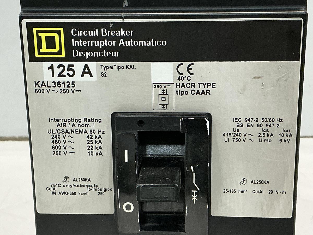 Used SQUARE D KAL36125