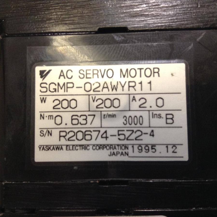Used YASKAWA AC Servo Motor SGMP-02AWYR11 Used