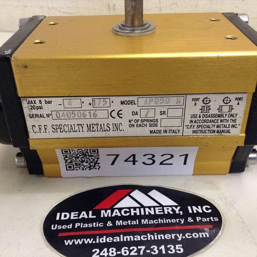 Used CFF SPECIALTY METALS Pneumatic Actuator AP050 N #74321