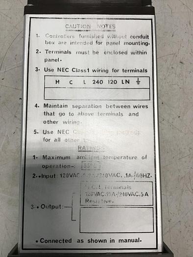 Used WEST INSTRUMENTS Temp Control 1412-0-1001 USED
