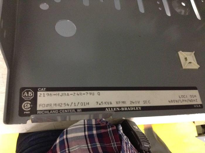 Used ALLEN BRADLEY Circuit Breaker Bucket 2196-HJBA-24R-79U Q #67834