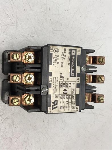 Used SQUARE D Contactor 8910-DPA43 #123989