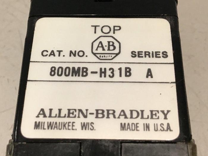 Used ALLEN BRADLEY Selector Switch 800MB-H31B SER A #116309
