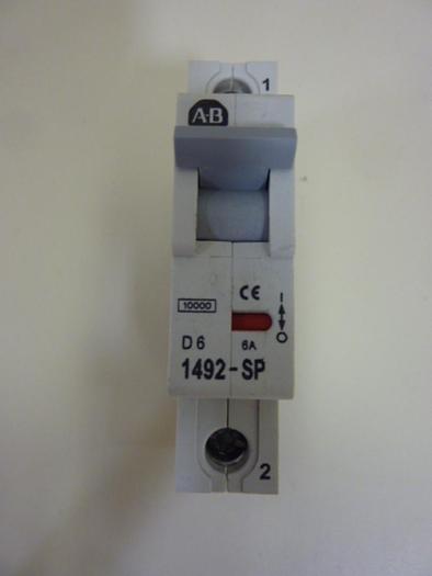 Used ALLEN BRADLEY 6 Amp Circuit Breaker 1492-SP1D060 SER C #55558