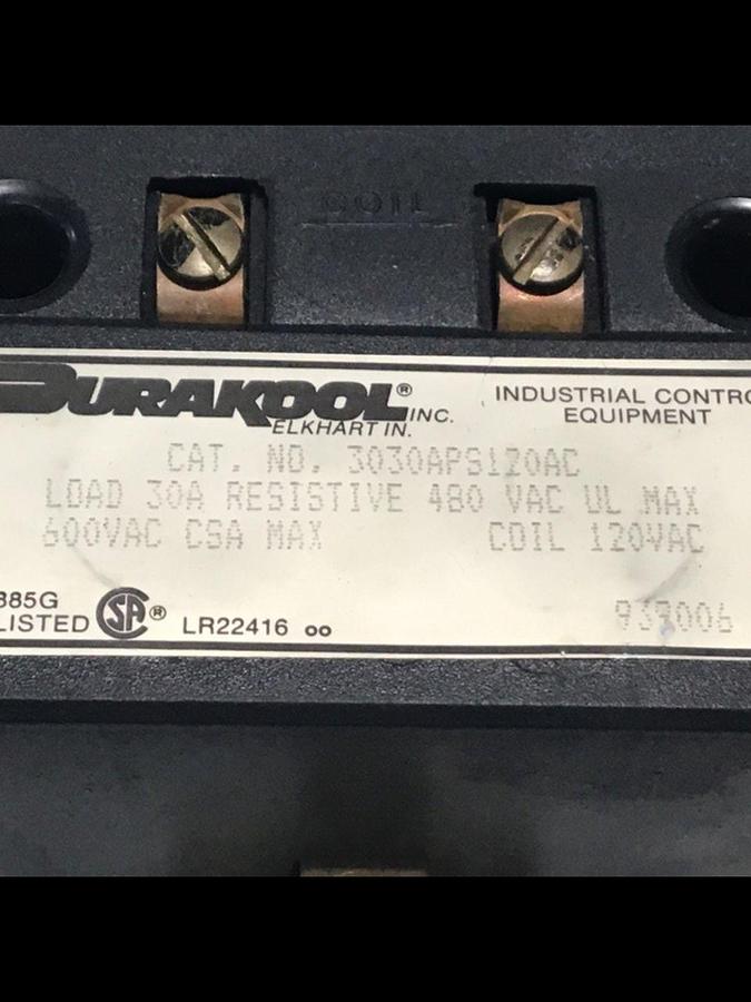Used DURAKOOL Relay 3030APS120AC Used