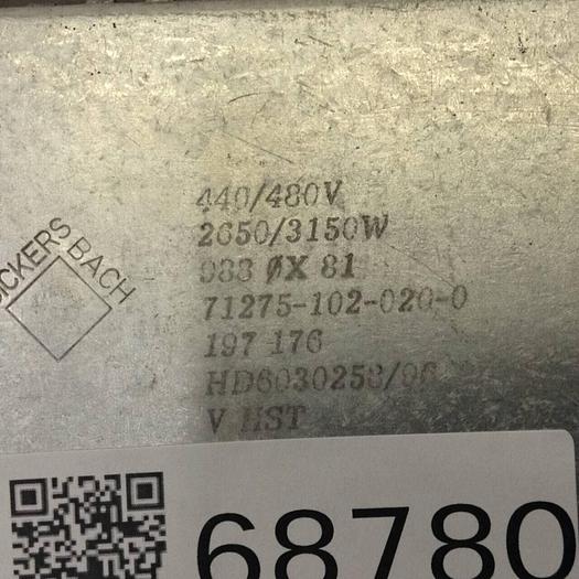 Used DICKERS BACH 2650/3150 Watt Ceramic Heater Band 71275-102-020-0 #68780