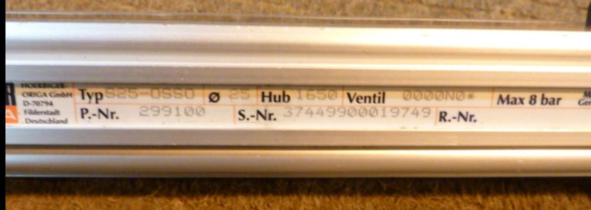 Used HOERBIGER ORIGA Cylinder S25-0SS0 Used