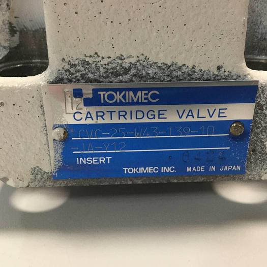 Used TOKIMEC Cartridge Valve CVC-25-W43-T39-10-JA-Y12 #95054