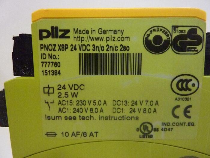 Used PILZ Safety Relay PNOZX8P24VDC3N/O2N/C2SO #46496
