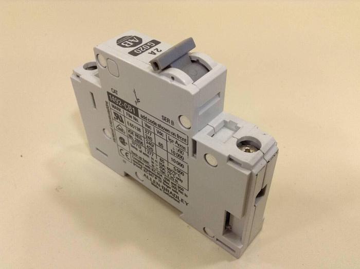 Used ALLEN BRADLEY 2 Amp Circuit Breaker 1492-CB1/G020 SER B #79613