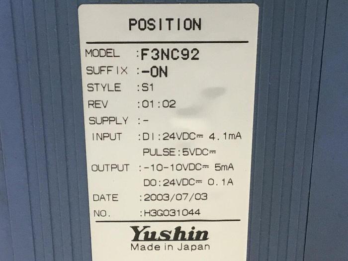 Used YUSHIN AMERICA Position Module F3NC92-ON #127741