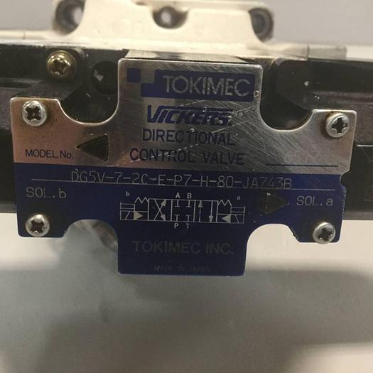 Used TOKIMEC VICKERS Valve DG5V-7-2C-E-P7-H-80-JA743B #95276