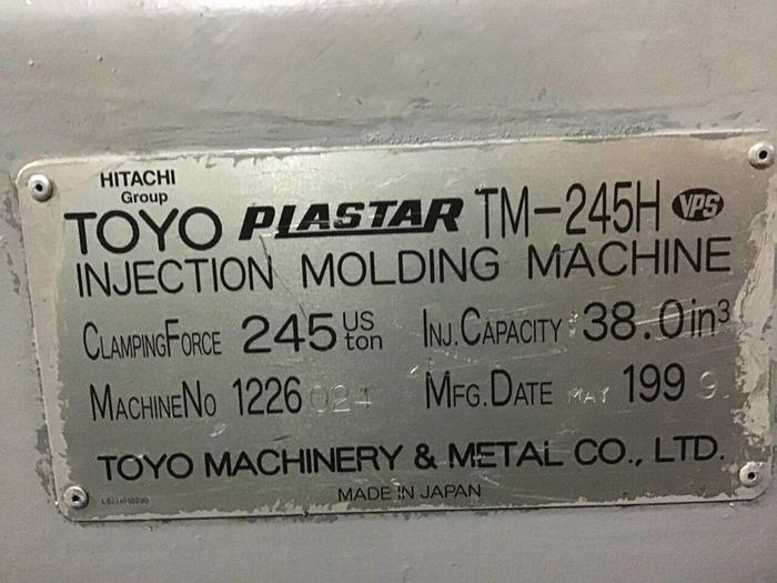 Used TOYO 245 Ton Injection Molding Machine TM-245H-20 USED