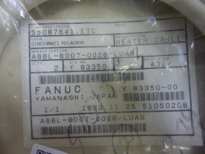 FANUC Heater Cable A66L-8007-0026/LUAB #67050