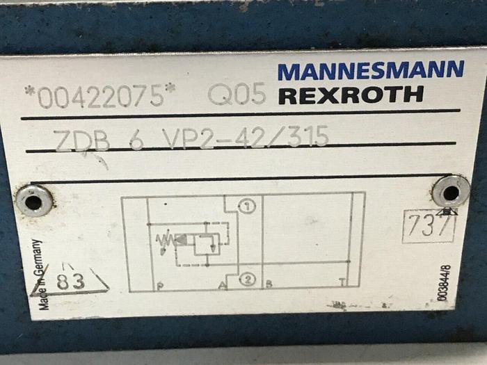 Used REXROTH Valve ZDB 6 VP2-42/315 USED