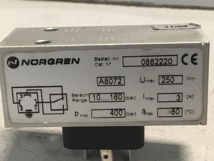Used NORGREN Pressure Switch 0882220 #124835