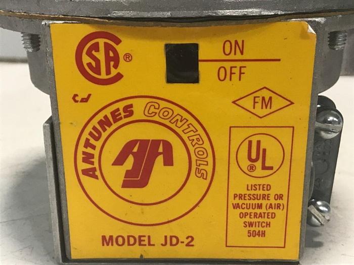 Used ANTUNES CONTROLS Pressure Switch JD2 #127891