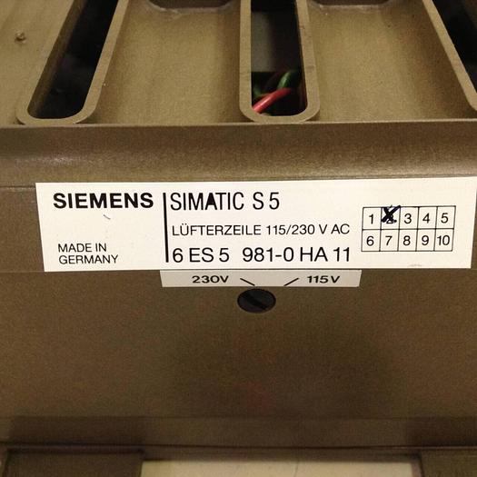 Used SIEMENS Fan Sub-Assembly 6ES5 981-0HA11 #92472