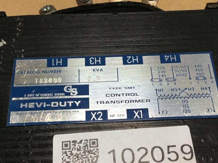 Used GENERAL SIGNAL 2.0 kVA Transformer TR2000 #102059