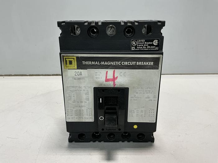 Used SQUARE D FAL36020