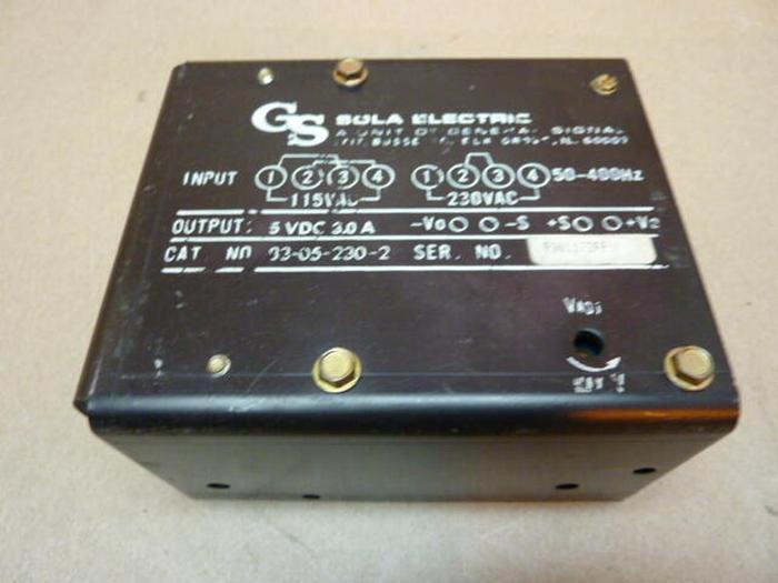 Used SOLA ELECTRIC Power Supply 83-05-230-2 #29198