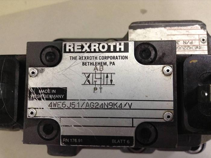 Used REXROTH Valve 4WEH22U606AG24N9TK4V #68261
