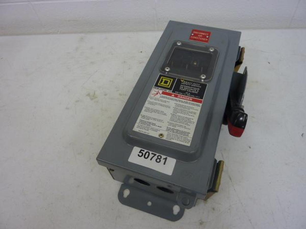 Used SQUARE D 30 Amp Safety Disconnect Switch CHU361AWK USED