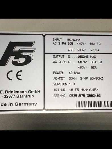 Used KEB Combivert Frequency Inverter 19.F5.MAH-YU1F #137108