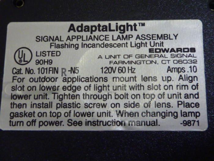 EDWARDS Red Stack Light 101FINR-N5 #53003