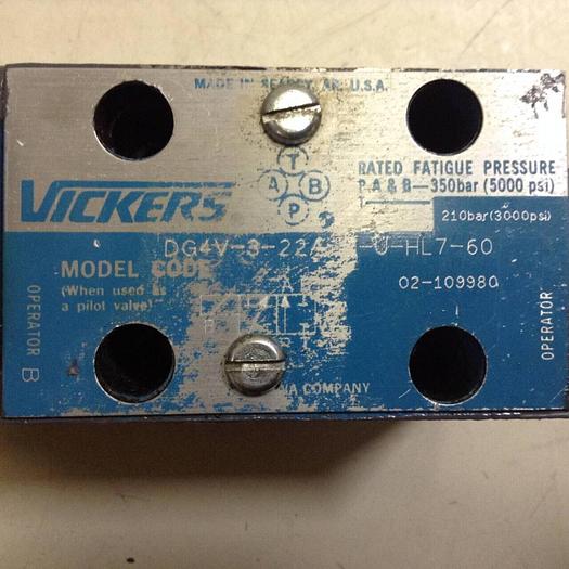 Used VICKERS Directional Hydraulic Valve DG4V322AMUHL760 Used