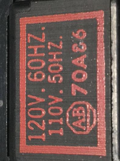 Used ALLEN BRADLEY Contactor 702-AOD92 SER K #104588