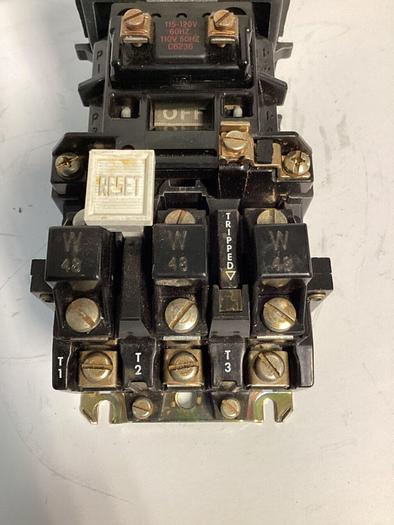 Used ALLEN BRADLEY Starter Size 1 509-BOD SER B W48 #33521