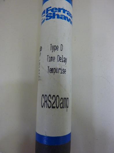 Used FERRAZ SHAWMUT 20 Amp Fuse CRS20 #47422
