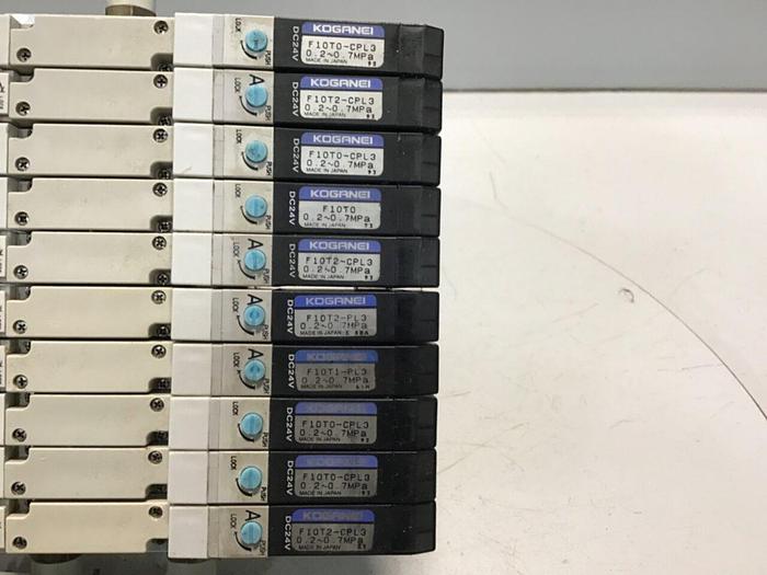 Used KOGANEI Manifold w/ Valves F10M10AJ #120928