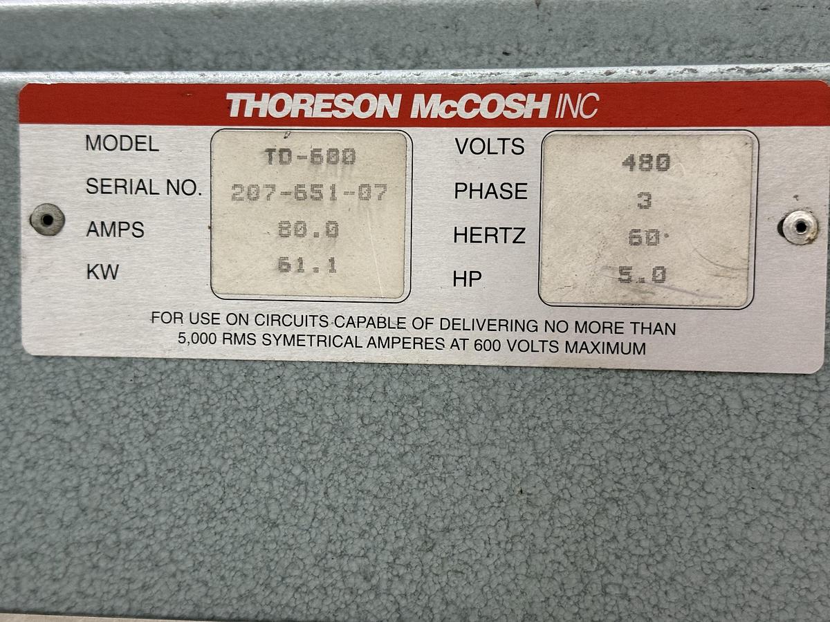 Used THORESON MCCOSH T-D Series