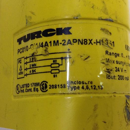 Used TURCK ELEKTRONIK Pressure Sensor PC010-GI1/4A1M-2APN8X-H1141 #72106