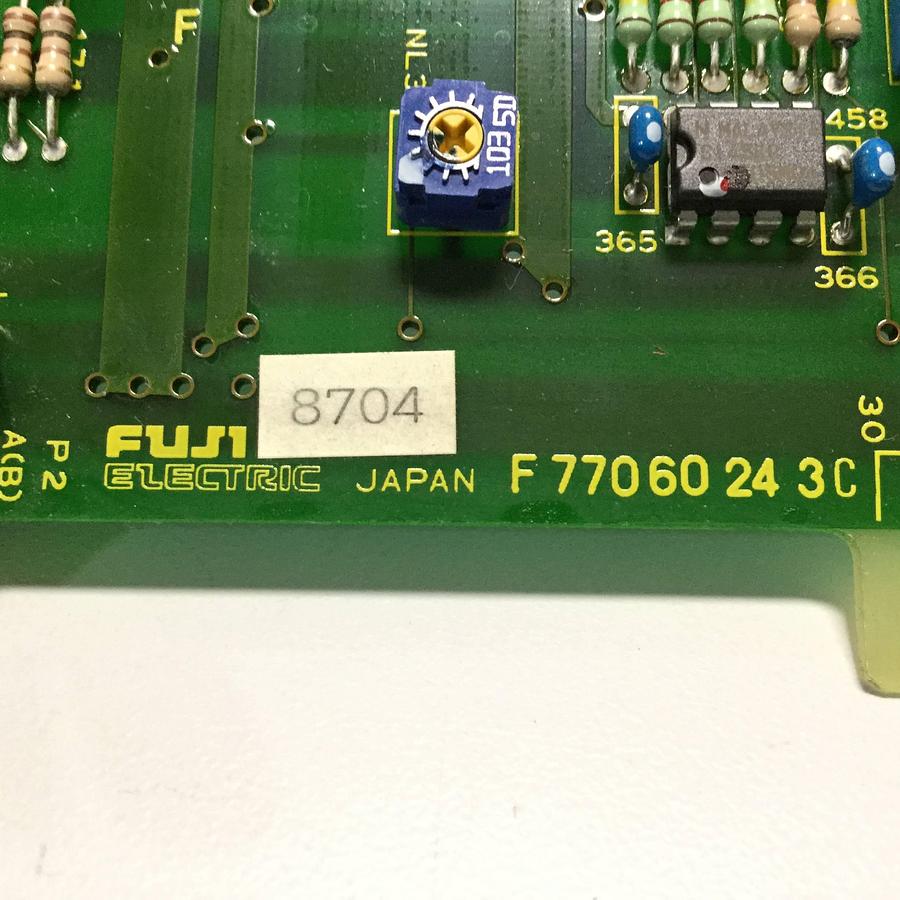 Used FUJI ELECTRIC Processor Card F770 60 24 3C F77060243C UM200-DIIB Used #94038