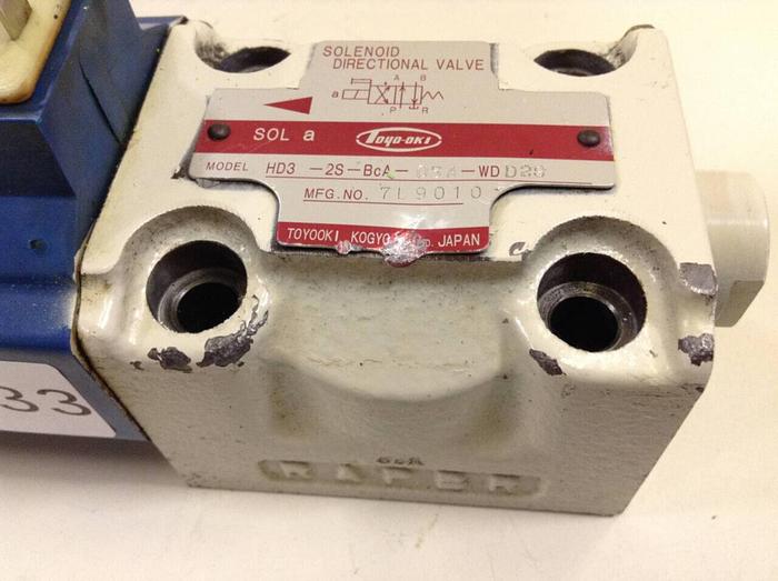Used TOYOOKI KOGYO Solenoid Directional Valve HD3-2S-BCA-03A-WDD2S #87249