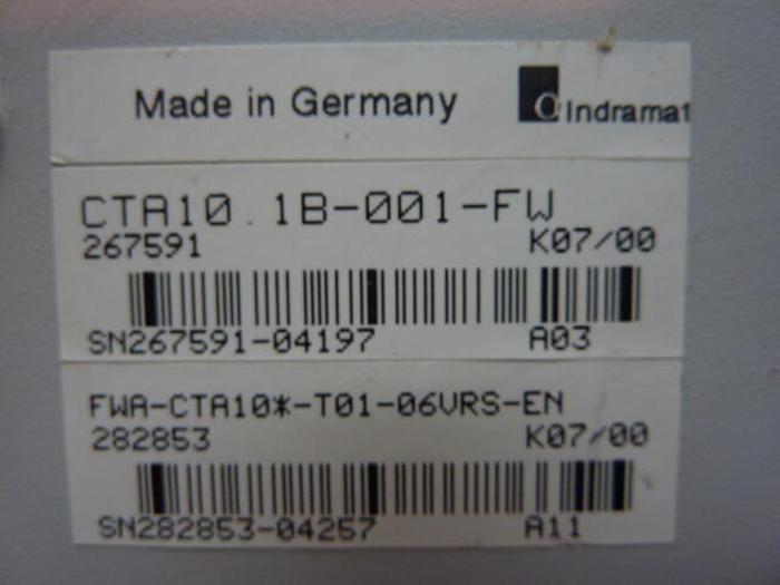 Used INDRAMAT CTA10-1 Operator Interface CTA10.1B-001-FW Used