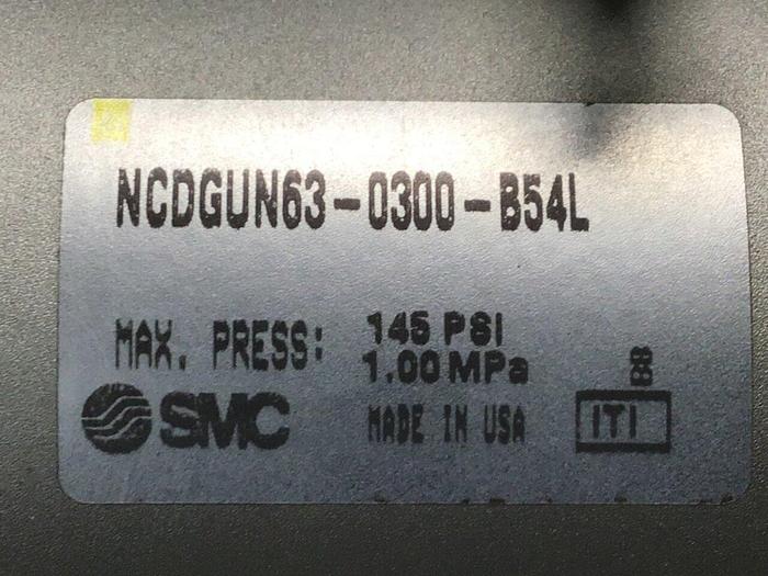 Used SMC Pneumatic Cylinder NCDGUN63-0300-B54L #112933