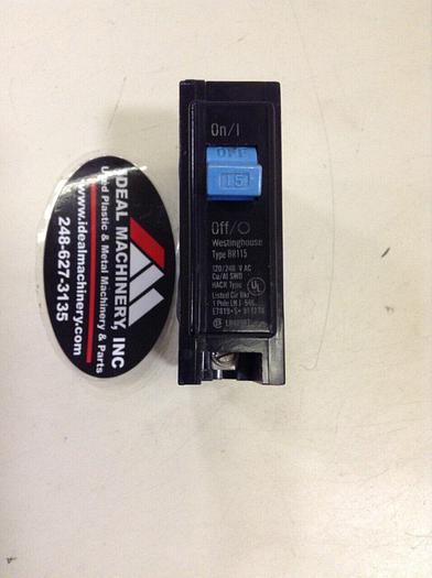 Used WESTINGHOUSE 15 Amp Circuit Breaker BR115 #75795