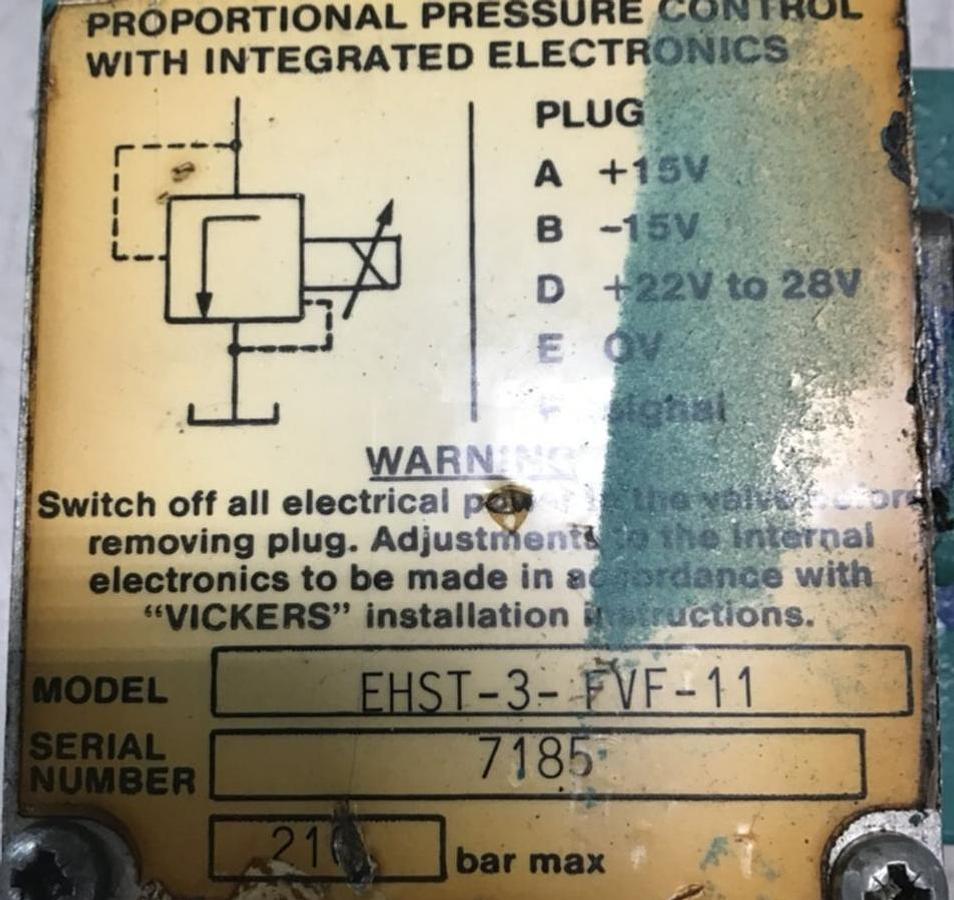 Used VICKERS Proportional Valve EHST-3-FVF-11 USED