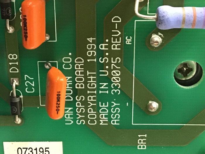 Used VAN DORN Power Supply 330075 USED