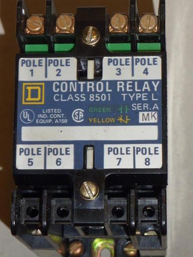 SQUARE D Control Relay 8501-L0-40 USED