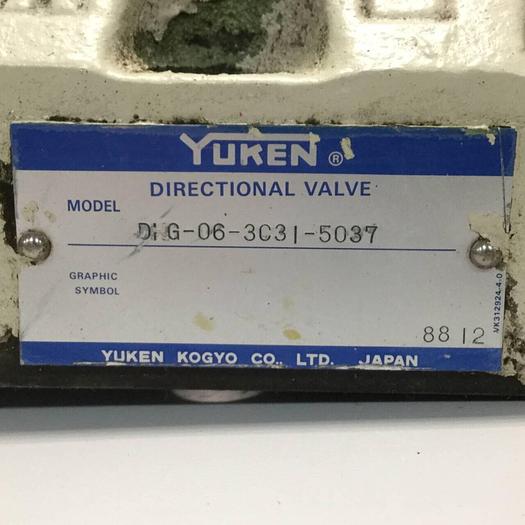 Used YUKEN Directional Valve DHG-06-3C31-5037 #91775