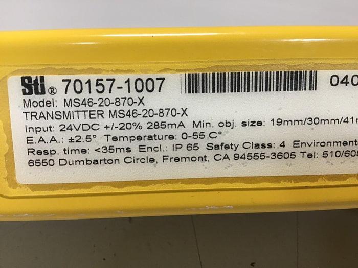 Used STI Light Curtain MS46-20-870-X USED